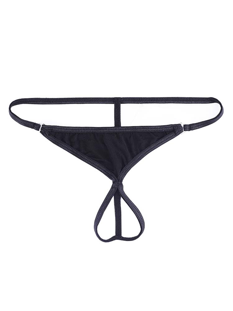 Men's Erotic Breathable Transparent Thong Briefs