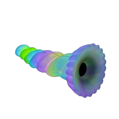 WistGlow – Fantasy Dildo – Spiral Texture & Glow-in-the-Dark Vibrating Dildo