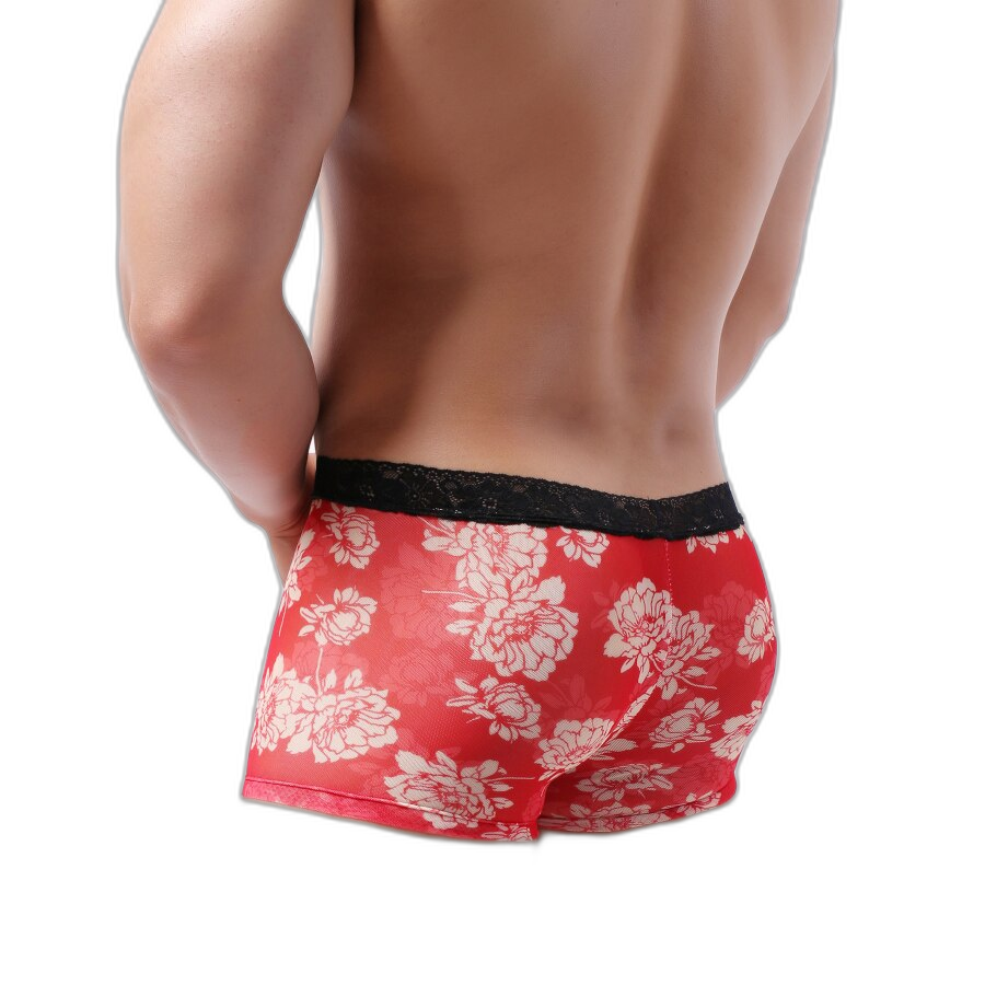 Tight Floral Print Boxer Briefs