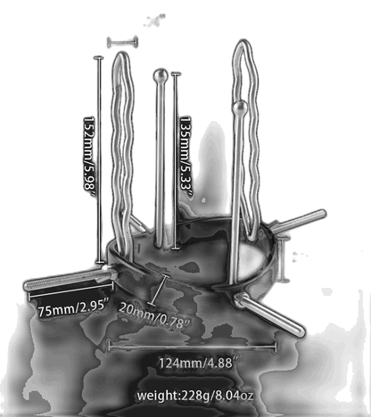 Stainless Steel Anal Dilator - Adjustable Anal Plug - Anal Speculum