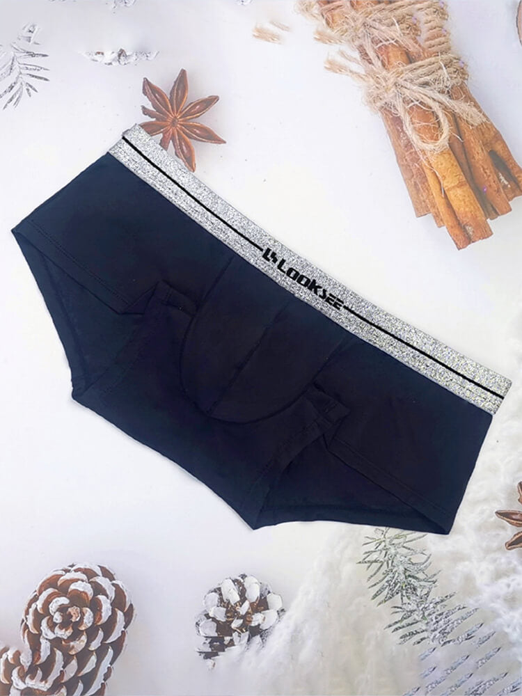 Men's Black Ultra-Thin Ice Silk Boxer Briefs
