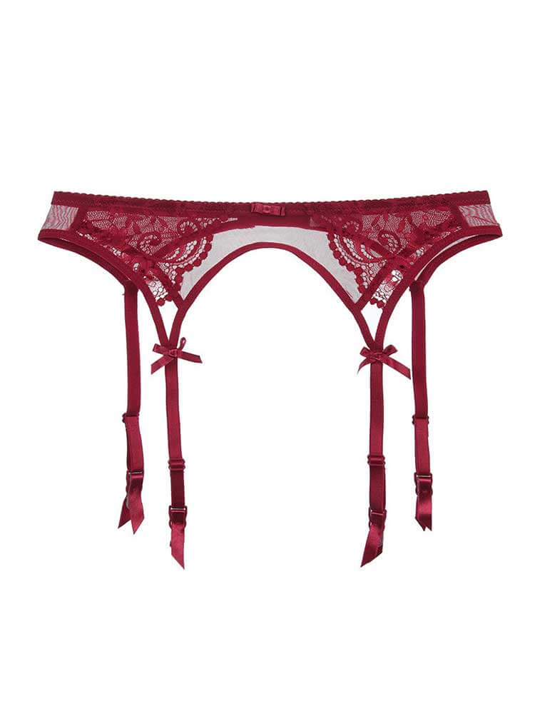 Men's Sexy Waist Cincher Bow Accent Cutout Garter Belt