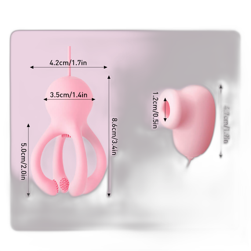 OctoVibe - Vibrating Nipple Clamp & Clit Sucker