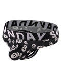 Men's Sexy Wide Waistband Skull-Print Briefs