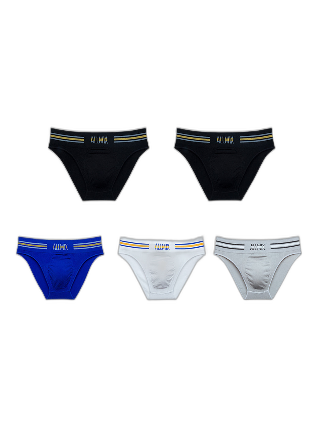 5 Pack ALLMIX Men's Seamless Bulge Pouch Briefs