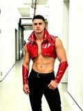 Men's Patent Leather Red Performance Costume Set