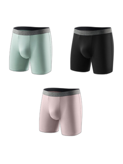 3 Pack Men's Plus-Size Anti-Chafing Performance Boxer Briefs