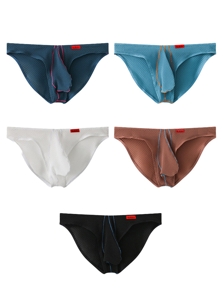 3 Pack Men's Ice Silk High-Elastic Breathable Briefs for Sports