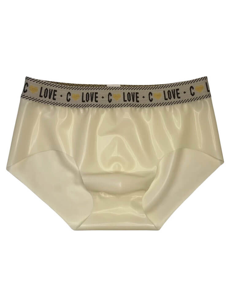Men's Sexy Seamless Semi-Transparent Latex Briefs