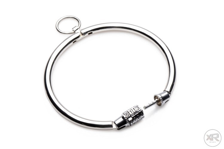 Stainless Steel Combination Lock Slave Collar