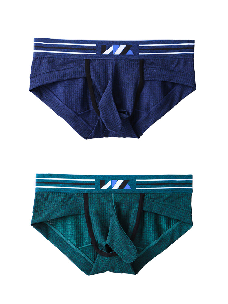 2 Pack Soft Separated Pouch Mens Briefs