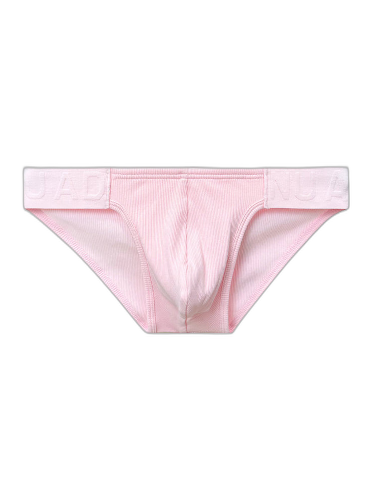 2 Pack Men's Low-Rise High-Cut Ribbed Cotton Bikini