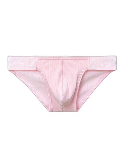 2 Pack Men's Low-Rise High-Cut Ribbed Cotton Bikini