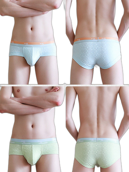 3 Pack Men's Baby Cotton High-Stretch Skin-Friendly Breathable Briefs