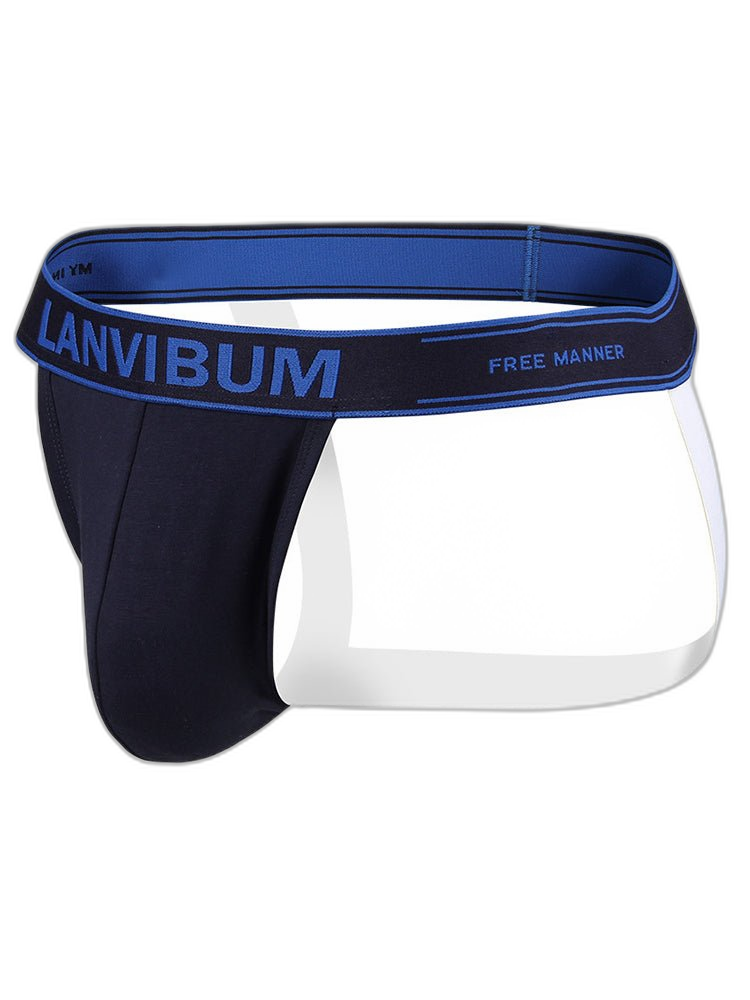 4 Pack Men's Mid-Rise Sexy Comfortable Cotton Jockstrap