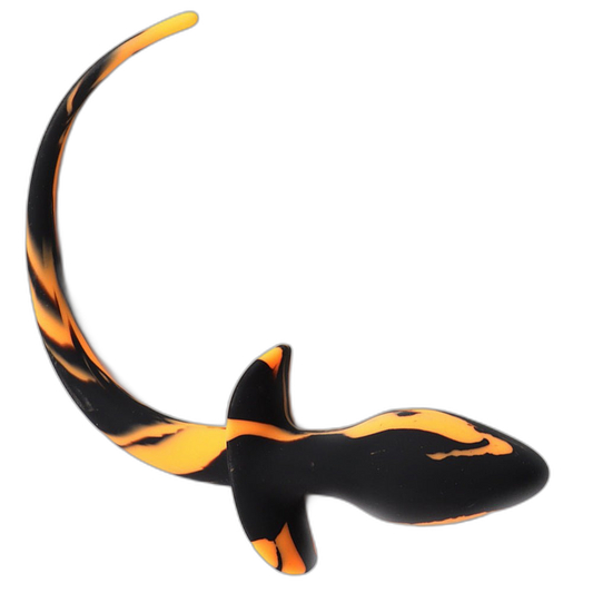 ruff GEAR Silicone Swirl Pup Tail Orange