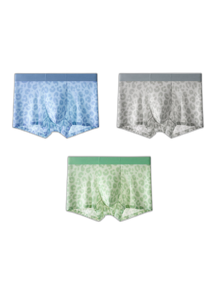 3 Pack Men's Ultra-Thin Ice Silk Trunks