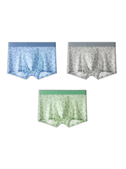 3 Pack Men's Ultra-Thin Ice Silk Trunks