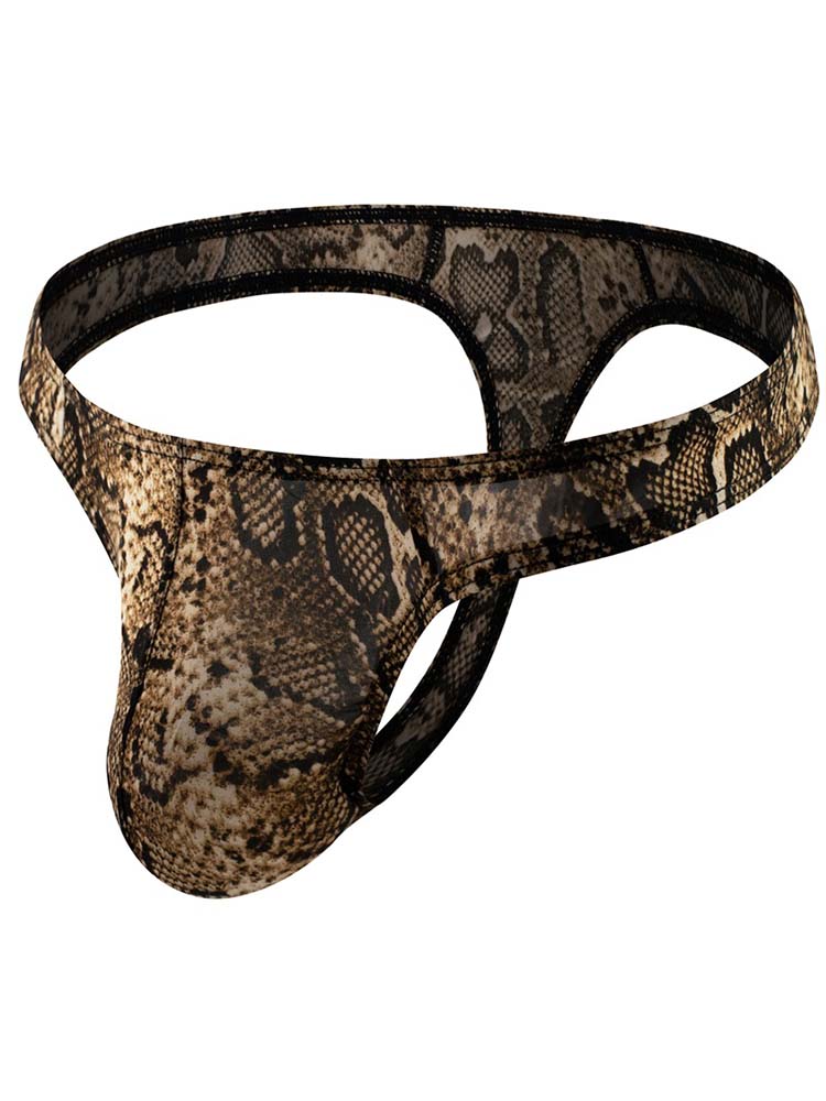 Men's Leopard Print Low Rise Thong