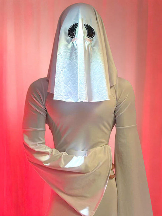 Halloween Ghost Cosplay Dress And Mask Set