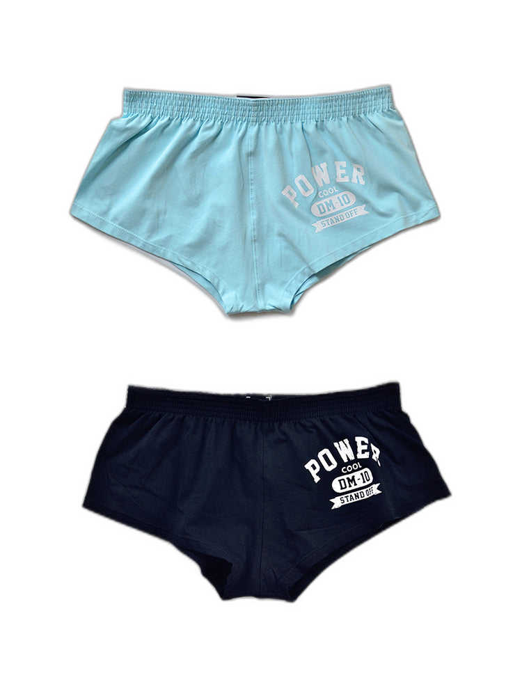 2-pack Men's DM Printed Lettering Low Waist Sexy Cotton Boxer Shorts