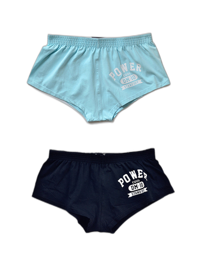2-pack Men's DM Printed Lettering Low Waist Sexy Cotton Boxer Shorts