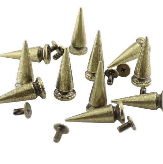 Metal Pup Hood Spikes 10 Pack Bronze 10x24mm