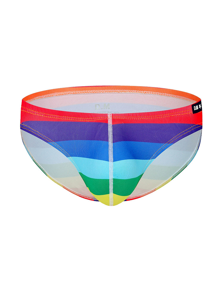 D.M Men's Low Waist Sexy Polyester Bulge Pocket Briefs