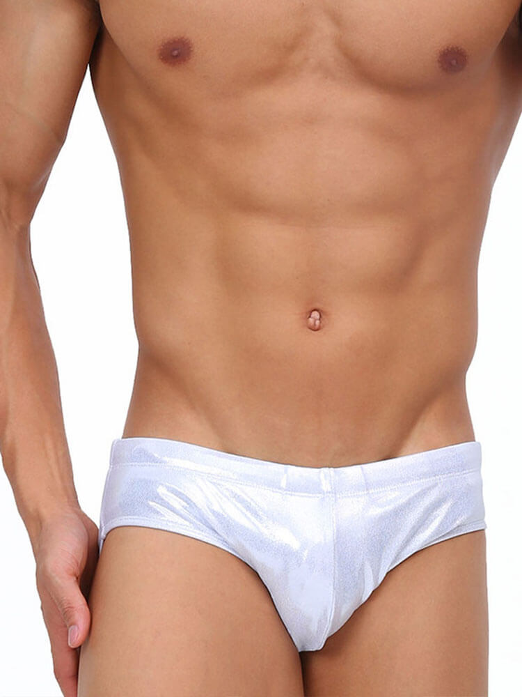 Men's Sexy Shiny Low-Rise Quick-Drying Swim Briefs