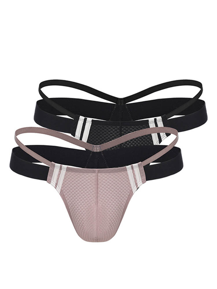 Men's Sexy Snake-Scale Pattern Jacquard Thong