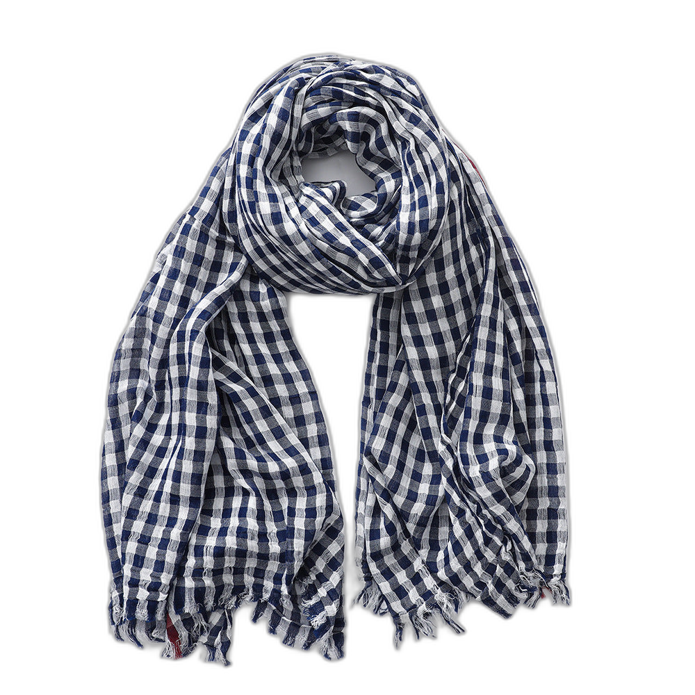 Plaid Cotton Pashmina Scarf