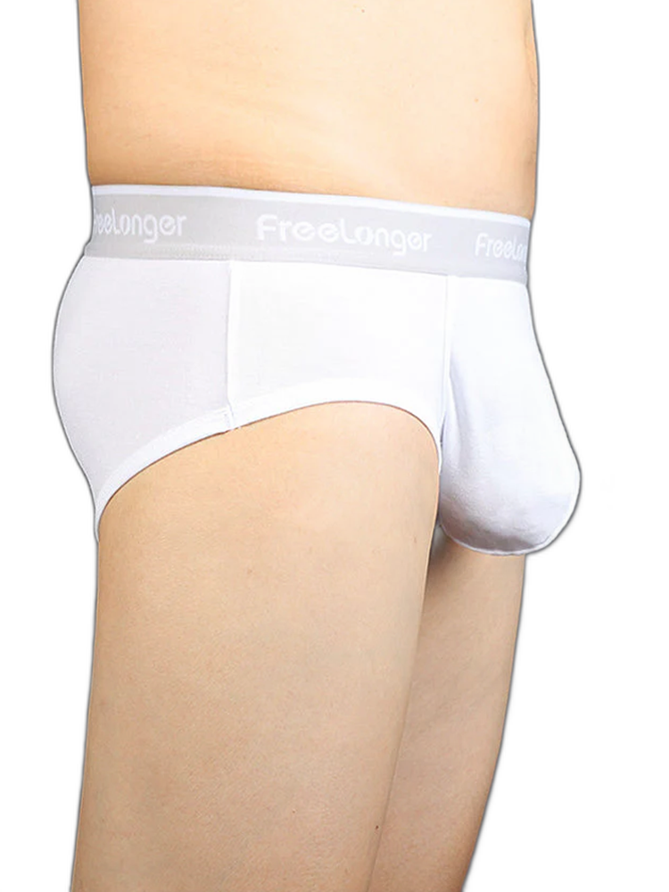 FreeLonger Men's Comfy Separate Big Pouch Briefs