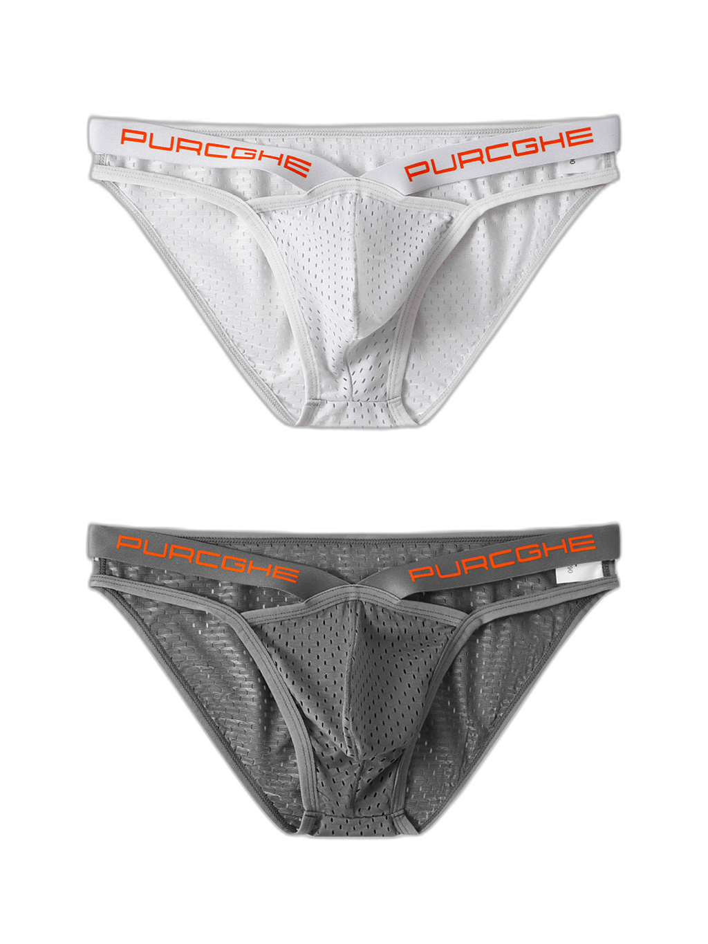 2 Pack Sexy Hollow Out Mesh Briefs for Men