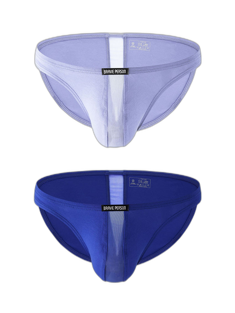 2 Pack Men's Solid Sexy Low-Rise Briefs
