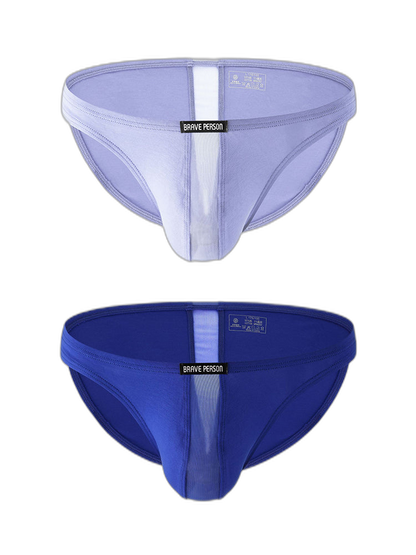 2 Pack Men's Solid Sexy Low-Rise Briefs
