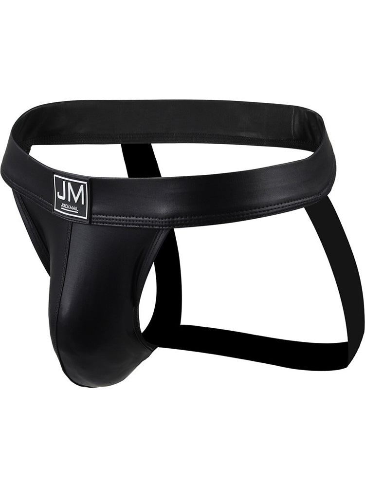 Men's Open Crotch Leather Double Thong