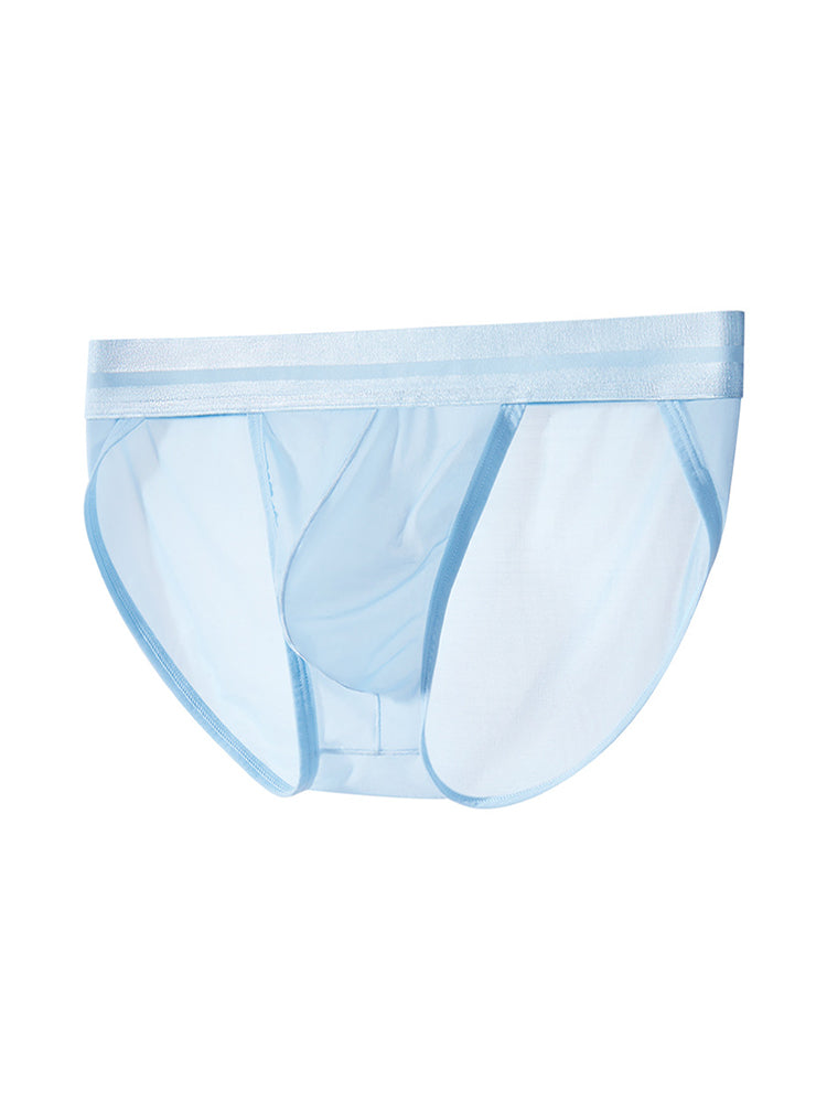 2 Pack Men's Ultra-Soft Ice Silk Quick-Dry Smooth Cooling Briefs