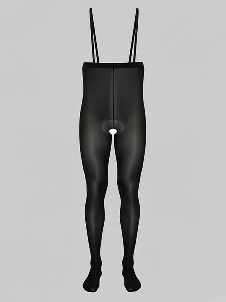 Men's Sexy High-Waisted Suspender Pantyhose