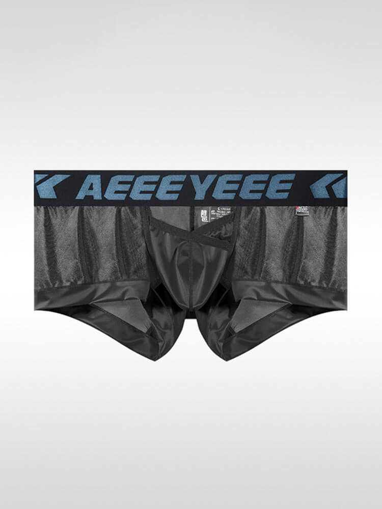  Men's Sexy Breathable Mesh Paneling Boxer Briefs