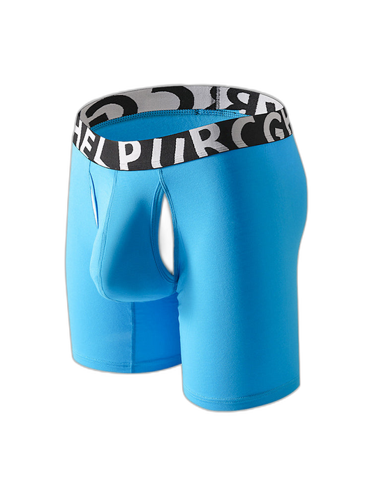 2 Pack Men's Long-Leg Anti-Chafing Performance Boxer Briefs
