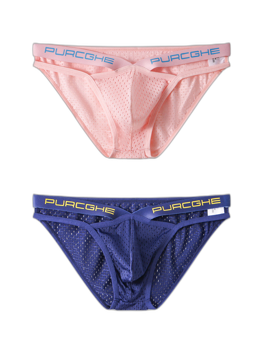 2 Pack Sexy Hollow Out Mesh Briefs for Men