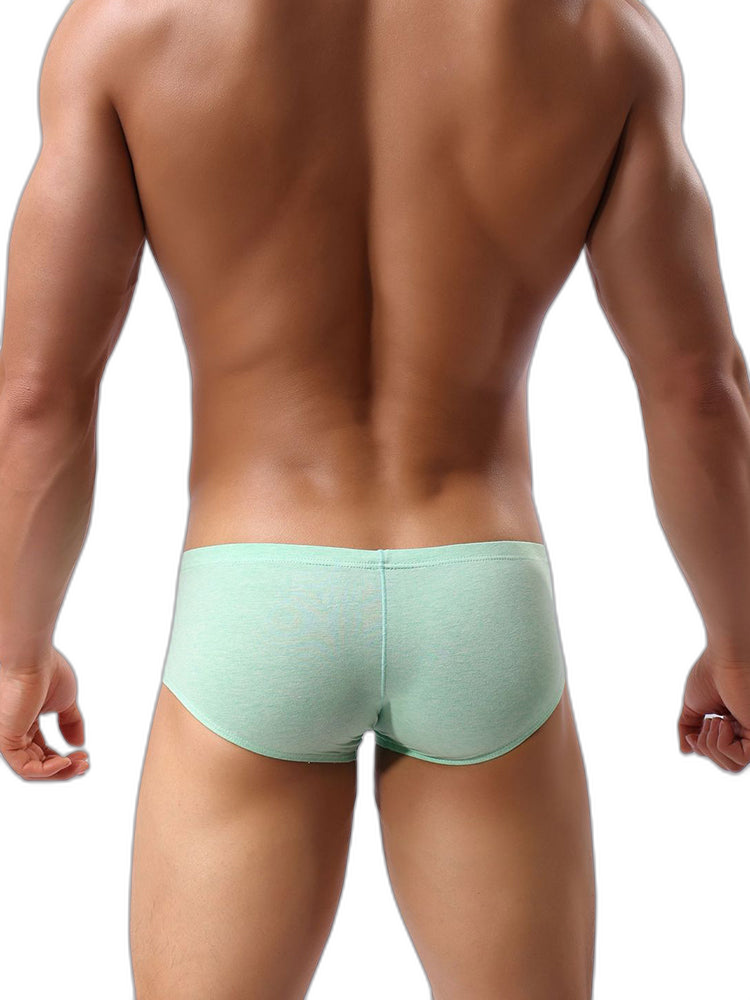 2 Pack Men's U-Pouch Casual Solid Trunks