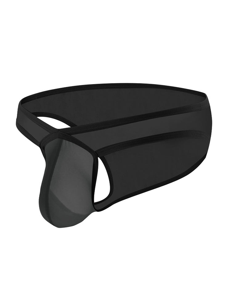 2 Pack Men's Sexy See-Through Triangle Y-Shaped Sleep Briefs