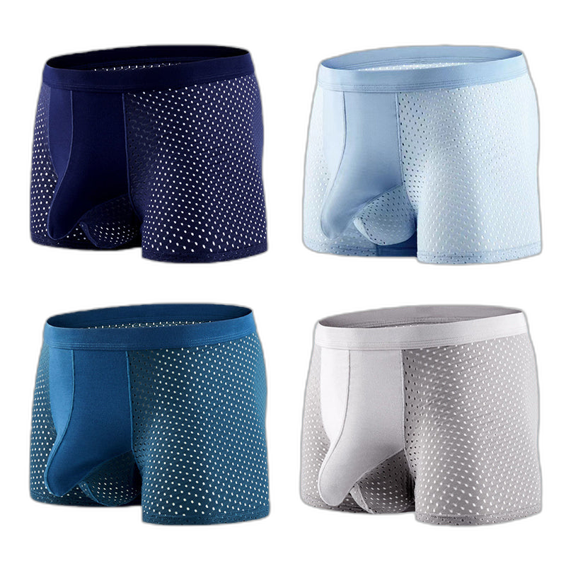 4 Pack Breathable Mesh Ball Pouch Underwear