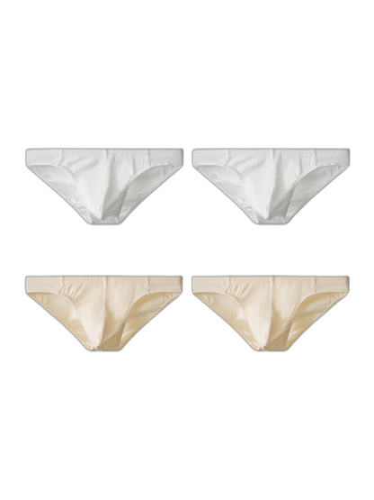 4 Pack Men's Organic Cotton Stretch Fit Workout Ready Briefs