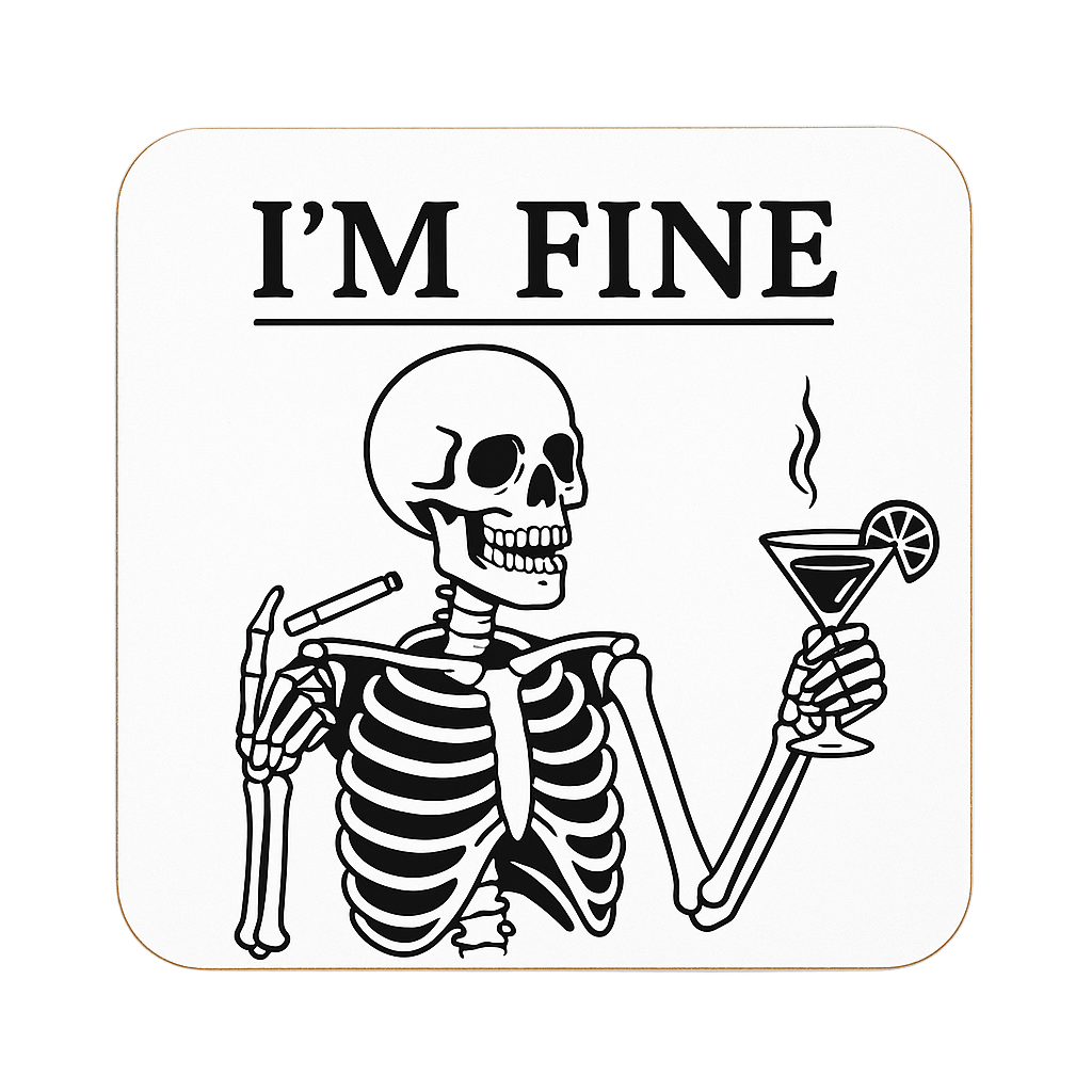 Cheeky Coasters | I'M FINE image 0