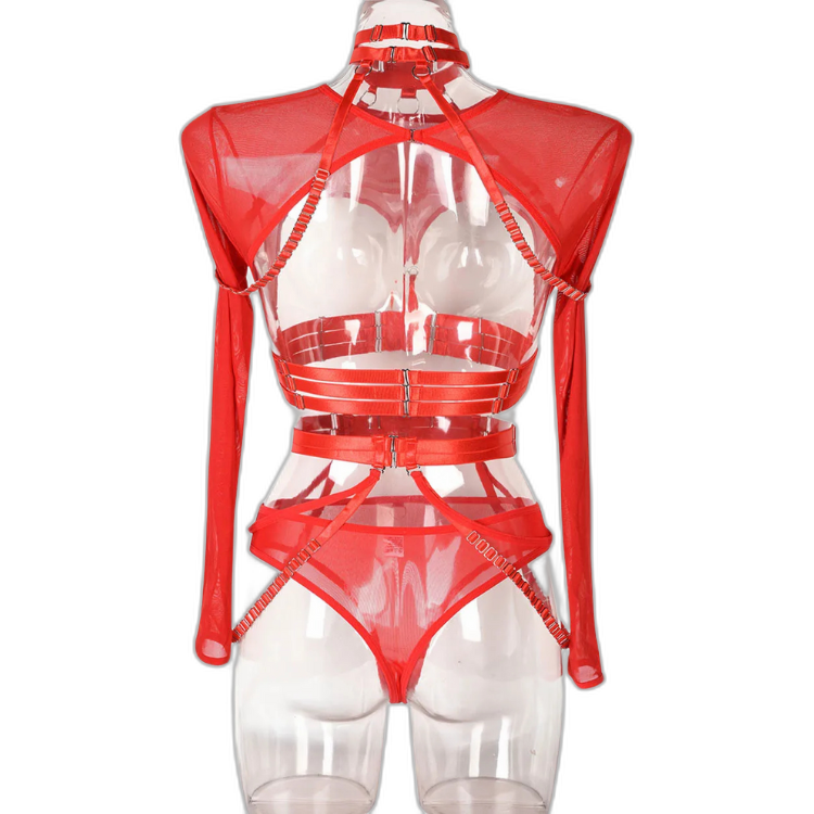 Unsubtle Temptress Bondage Bodysuit Set