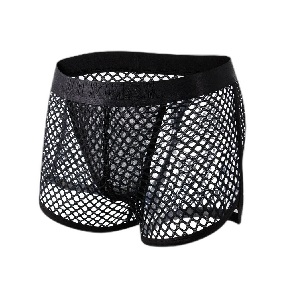 Jockmail 'Reveal All Fishnet' Underwear Shorts