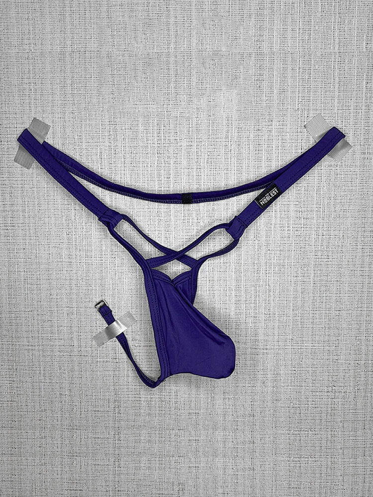 Men's Elastic Pouch Back Strap Detachable Thong