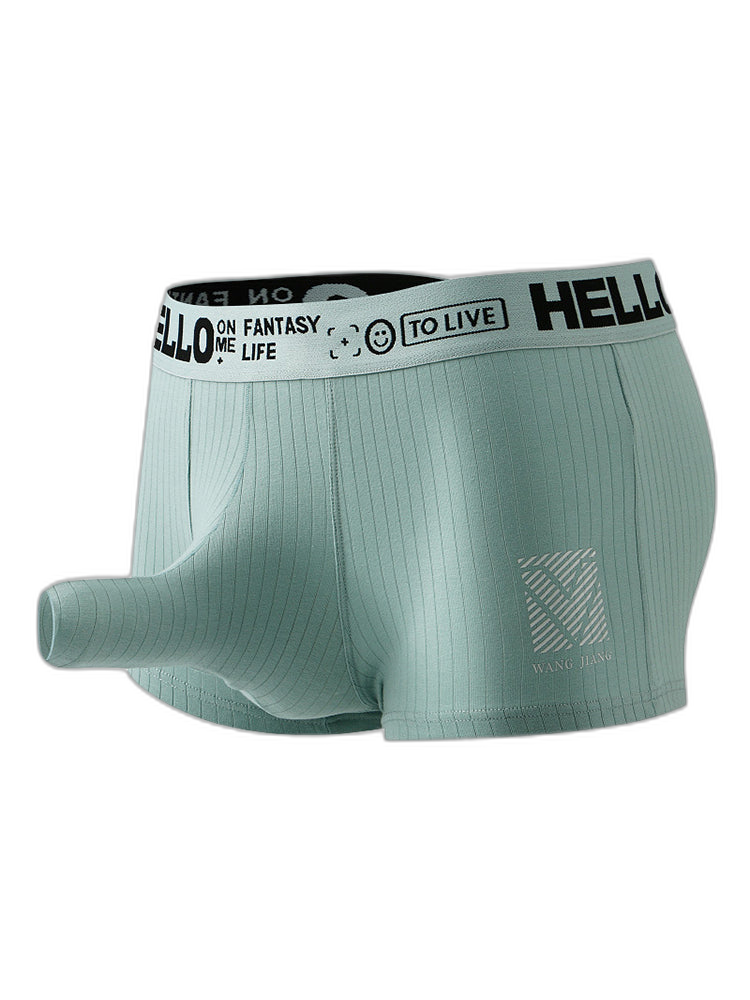 Men’s Separate Pouch Cotton Trunks With Fly Front
